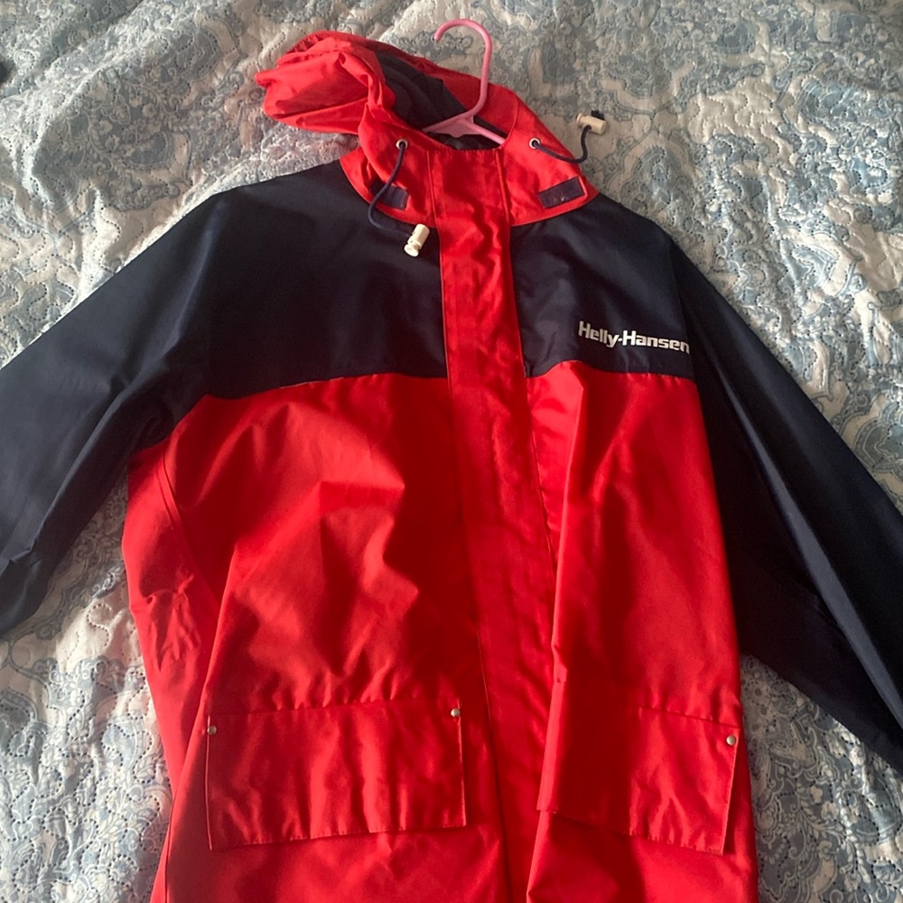 Helly Hansen rain coat selling for 80